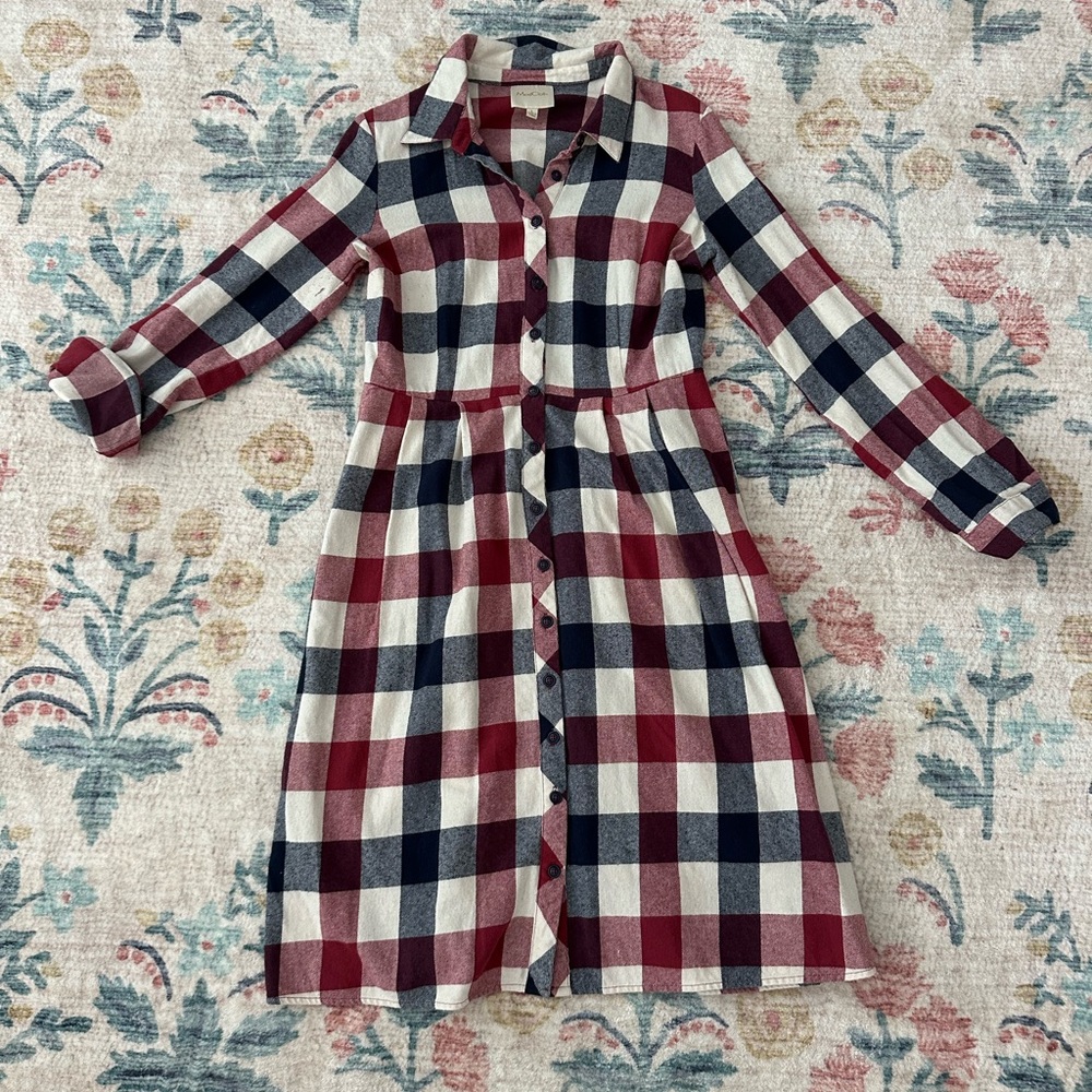 ModCloth flannel plaid shirt dress.